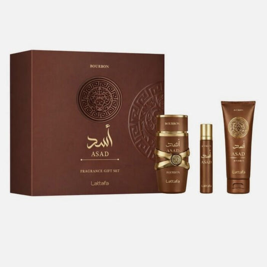 Asad Bourbon set by Lattafa
