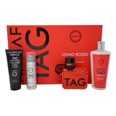 TAG uomo Rosso by Armaf Set de 4 piezas