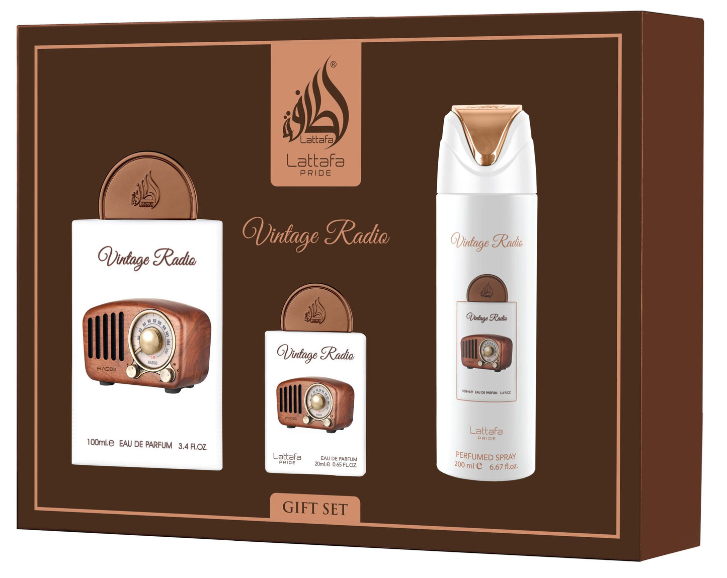 Lattafa Vintage radio Set EDP